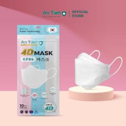 Thumbnail Khẩu trang 4D FK94 Hàn Quốc 4 lớp thông thoáng, Vải Không Dệt & Giấy Kháng Khuẩn - Chính hãng AN TÂM - Túi 10 cái 1