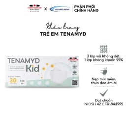 Thumbnail Khẩu trang Tenamyd cho bé 4 lớp vải không dệt, giấy kháng khuẩn, thoáng mát, mềm mại 1