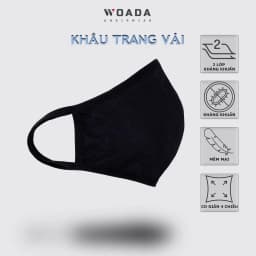 Thumbnail Khẩu Trang Vải Chất Liệu Polyamide Cao Cấp Thoáng Khí Thương Hiệu WOADA LKKT02 3