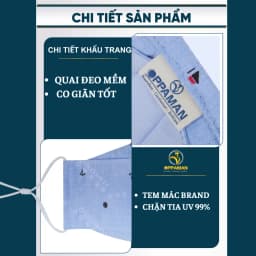 Thumbnail Khẩu trang vải nam cao cấp cotton hàn quốc cao cấp chống tia uv đẹp nam mỏ neo xịn OKT2 OPPAMAN 4