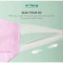 Thumbnail Khẩu trang y tế 3D Nhật Bản 3 lớp Giấy kháng khuẩn & Vải không dệt - Chính Hãng AN TÂM - Hộp 50 cái 3