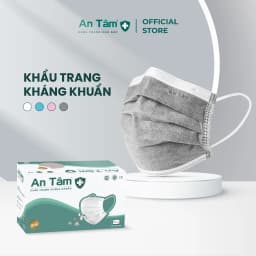 Thumbnail Khẩu trang y tế 4 lớp Giấy kháng khuẩn Chính Hãng AN TÂM Hộp 50 cái 1