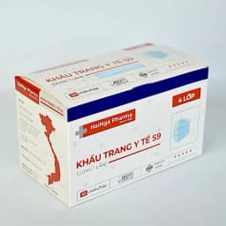 Thumbnail Khẩu Trang Y Tế 4 Lớp Kháng Khuẩn VietHung Pharma, Màu Trắng và Xanh, Giúp Diệt Nấm Mốc, Bụi Mịn, Hộp Khẩu Trang 50 Cái 4
