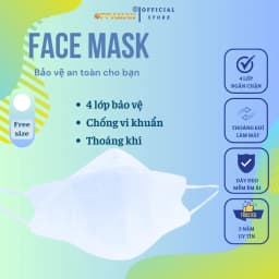 Thumbnail Khẩu trang y tế 4 lớp sát khuẩn chống tia uv chống nắng bụi mịn màu trắng OKT11 OPPAMAN 1
