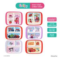 Thumbnail Khay Ăn Cơm Cho Bé Gabby Hình Nhân Vật Disney Đáng Yêu 3 Ngăn, Khay Ăn Dặm Cho Bé Chất Liệu Nhựa Melamine Cao Cấp 1