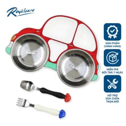 Thumbnail Khay ăn dặm cho bé bằng Inox cao cấp Royalcare phù hợp ăn BLW, ăn dặm kiểu Nhật và truyền thống 1