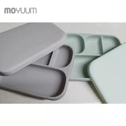 Thumbnail Khay ăn dặm MOYUUM Silicone cao cấp cho bé từ 6m có nắp đậy/ đế hít 3