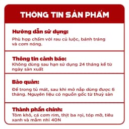 Thumbnail Kho quẹt nồi đất Làng Chài Xưa thơm ngon đặc biệt full topping tôm khô, cá cơm rim, thịt ba rọi, tốp mỡ mắm nhỉ hủ 250g 2