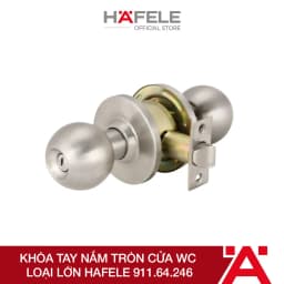 Thumbnail Khóa Tay Nắm Tròn Cửa WC Loại Lớn Hafele BS70MM - 911.64.246 1