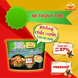 Thumbnail KHÔNG CHẮT NƯỚC - Mì Trộn Phủ Sốt Fitme Vị Tôm Kiểu Hawaii Thùng 12 tô 110gr/ Tô 2