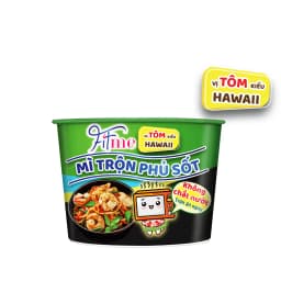 Thumbnail KHÔNG CHẮT NƯỚC - Mì Trộn Phủ Sốt Fitme Vị Tôm Kiểu Hawaii Thùng 12 tô 110gr/ Tô 3