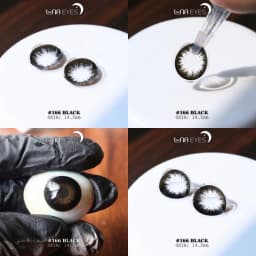 Thumbnail Kính áp tròng LUNA EYES 166 BLACK - Lens size to 3
