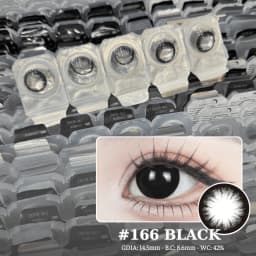Thumbnail Kính áp tròng LUNA EYES 166 Black size to - lens 1 ngày 1