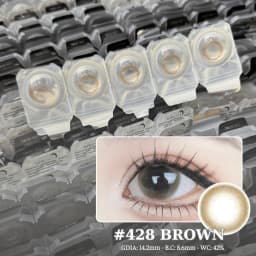 Thumbnail Kính áp tròng LUNA EYES 428 Brown, size vừa - lens 1 ngày 1