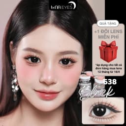 Thumbnail Kính áp tròng LUNA EYES 638 BLACK - Lens size to 1