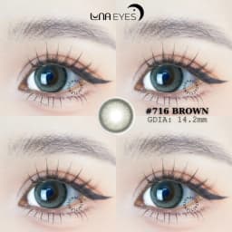 Thumbnail Kính áp tròng LUNA EYES 716 BROWN - Lens size vừa 2
