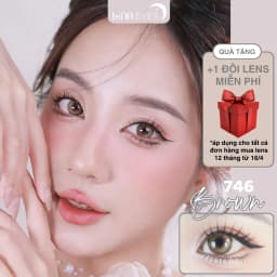 Thumbnail Kính áp tròng LUNA EYES 746 BROWN - Lens size to 1