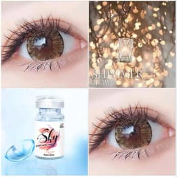 Thumbnail Kính áp tròng Sky Lens -Shimmer Brown 0-6 Độ-Made in Korea Chính Hãng Dia14.50 1