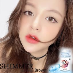 Thumbnail Kính áp tròng Sky Lens -Shimmer Brown 0-6 Độ-Made in Korea Chính Hãng Dia14.50 2