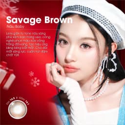 Thumbnail Kính áp tròng VIVIMOON EYECONIC lens cận cho mắt thở màu nâu baby Savage Brown, giãn tròng to 14.5mm hạn sử dụng 6 tháng 2