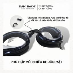 Thumbnail Kính bơi cận cho người lớn nam nữ có độ từ 1.5 độ đến 9.0 độ chính hãng KAMI NACHI 4