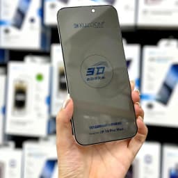 Thumbnail Kính Cường Lực 3D Curved Chính Hãng KUZOOM không lẹm, chống vân tay dùng Cho IP 15 Promax-16 Promax 4