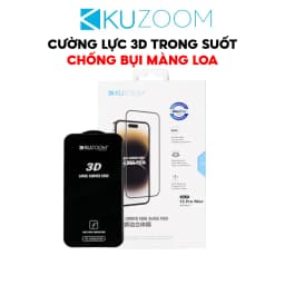 Thumbnail Kính Cường Lực 3D Trong Suốt Chống Bám Bụi Màng Loa Chính Hãng KUZOOM Dùng IP X-11-12-13-14-15-16PRM 1