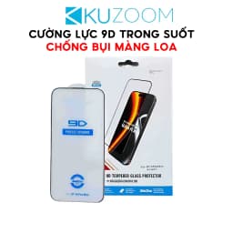 Thumbnail Kính Cường Lực 9D Trong Suốt Full Màn Chính Hãng KUZOOM Bảo Vệ Màng Loa Dùng Cho IP X Đến 16-Promax 1