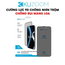 Thumbnail Kính Cường Lực Chống Nhìn Trộm Chính Hãng KUZOOM Cho  X-11-12-13-14-15-16-Chống Bám Bụi Màng Loa 1
