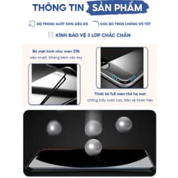 Thumbnail Kính Cường Lực iphone chống nhìn trộm KTM full màn, ip 7plus/xsmax, 11Promax, 12 13 14 Pro max 1
