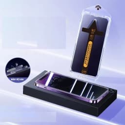 Thumbnail Kính cường lực iphone tự lấy bụi KTM,có khung tự dán và bảo vệ màng loa 11 12 13 pro max  14 15promax 1