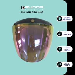 Thumbnail Kính dài 3 khuy gắn nón bảo hiểm SUNDA CA-110 - kính dài che hết mặt 1