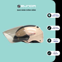 Thumbnail Kính dài 3 khuy gắn nón bảo hiểm SUNDA CA-110 - kính dài che hết mặt 2