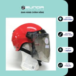 Thumbnail Kính dài 3 khuy gắn nón bảo hiểm SUNDA CA-110 - kính dài che hết mặt 3