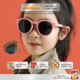 Thumbnail Kính Gấp Gọn Phân Cực Mắt Tròn Aoron Cho Bé Thời Trang Bảo Vệ Mắt Chống Tia Cực Tím Chống Bụi Kèm Hộp Tiện Lợi AK141 1