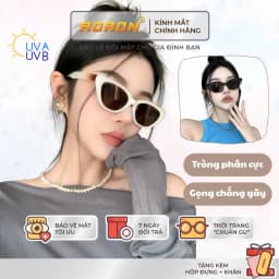 Thumbnail Kính Mát Mắt Mèo Phân Cực Trendy AORON Chống Tia Cực Tím Bảo Vệ Mắt Gọng Thời Trang Xu Hướng Nam Nữ 1