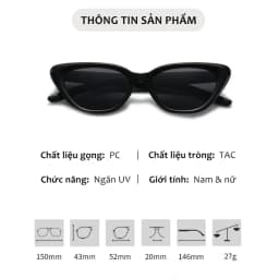 Thumbnail Kính Mát Mắt Mèo Phân Cực Trendy AORON Chống Tia Cực Tím Bảo Vệ Mắt Gọng Thời Trang Xu Hướng Nam Nữ 3