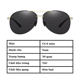 Thumbnail Kính Mát Nam Cao Cấp AORON Tròng Mắt Polaroid Chống Chói Lóa Và Tia UV Cực Tím Đẳng Cấp Nam Tính Cực Chất AK124 3