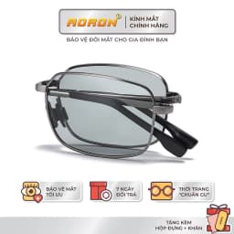 Thumbnail Kính Mát Nam Thời Trang, Mắt Vuông Tròng Phân Cực Đổi Màu Chống Lóa Ngày Đêm, Gọng Kính Gập Tiện Lợi AK026 - AORON 1