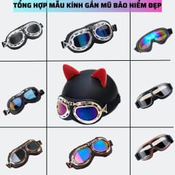 Thumbnail Kính Phi công, Kính UV x400, Kính phi công vintage GRO HELMET gắn mũ bảo hiểm 1/2, 3/4 đi phượt chắn bụi hàng chính hãng 4