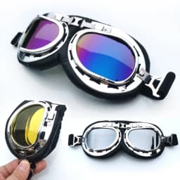 Thumbnail Kính phi công mũ phượt GRO HELMET giá rẻ dùng cho mũ bảo hiểm 1/2 và nón bảo hiểm 3/4 chống tia uv chắn gió đẹp,bền, xịn 1