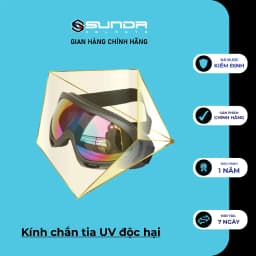 Thumbnail Kính Phi Công - UV400 SUNDA gắn mũ bảo hiểm nửa đầu - mũ 3/4 2