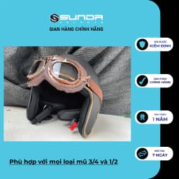 Thumbnail Kính Phi Công - UV400 SUNDA gắn mũ bảo hiểm nửa đầu - mũ 3/4 3