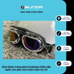 Thumbnail Kính Phi Công - UV400 SUNDA gắn mũ bảo hiểm nửa đầu - mũ 3/4 4