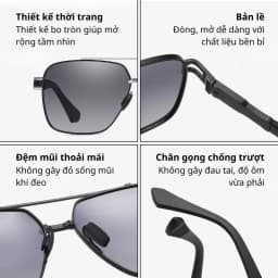Thumbnail Kính Râm Thời Trang Nam Nữ AORON Phân Cực Đổi Màu Chống Lóa Chống Tia Cực Tím UV Kiểu Dáng Thời Trang Nhiều Màu AK171 3