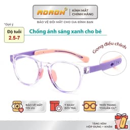 Thumbnail Kính Trẻ Em Chống Ánh Sáng Xanh Và Tia UV Cho Bé Học Trên Mạng Gọng TR Siêu Bền Dáng Oval Cho Bé Từ 3-8 Tuổi AK150 1