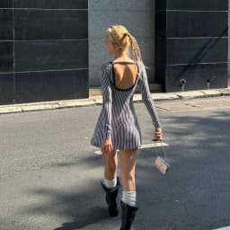 Thumbnail làminapparel - STRIPED OPEN BACK MINI DRESS 1