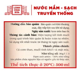 Thumbnail Làng Chài Xưa truyền thống nhãn đỏ chai thủy tinh 500ml cốt nhỉ đặc biệt 2