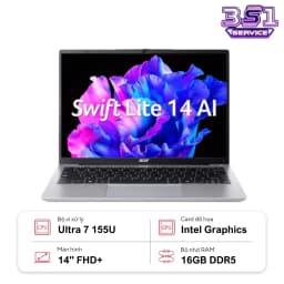 Thumbnail Laptop Acer Swift Lite 14 AI SFL14-51M-78XZ Ultra 7 155U | 16GB | 512GB | 14' FHD+ | Win 11 1