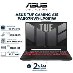Thumbnail Laptop ASUS TUF Gaming A15 FA507NVR-LP091W Ryzen 7 7435HS | RTX 4060 8GB | 16GB | 512GB | 15.6" FHD 144Hz | Win 11 | Xám 1